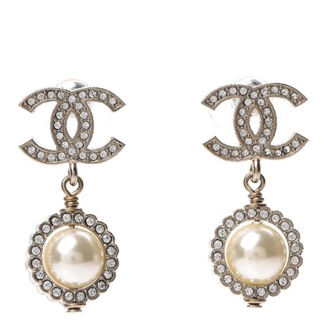 chanel linear pearl earrings|Chanel earrings for cheap outlet.